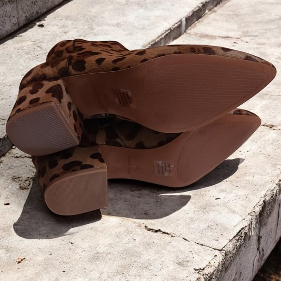 Cole Haan Elyse Bootie Mercer Ocelot Print Calf Hair Ankle Boots  – Size 8B - Picture 8 of 13